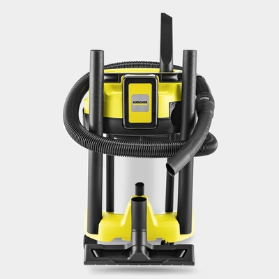 Accessories stored directly at the wet and dry vacuum cleaner