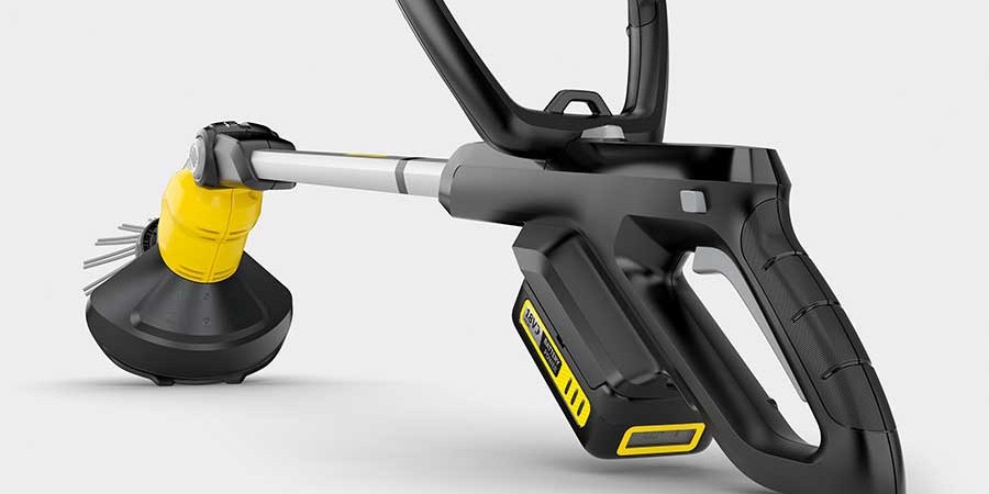 Weed remover can be parked horizontally during work breaks