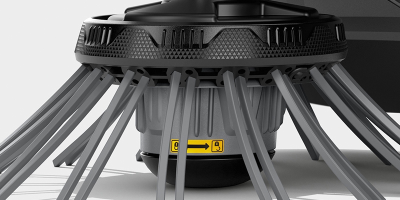 Supporting proximity assist for weed remover rotating 360°