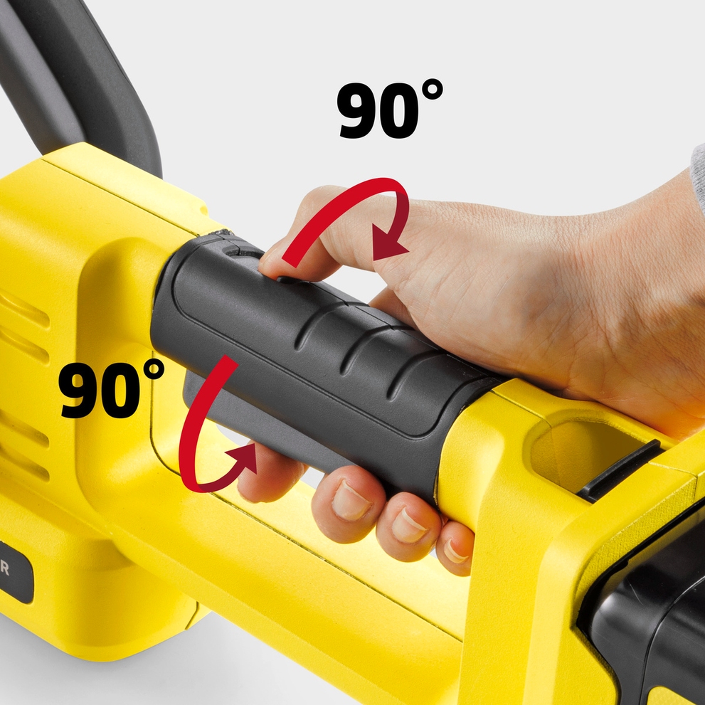 Rotable handle of the battery hedge trimmer