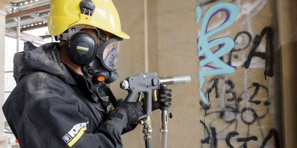 Removing graffiti Removing graffiti