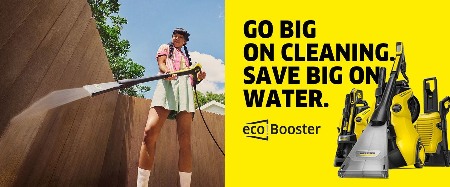 Save water with the Kärcher eco!Booster