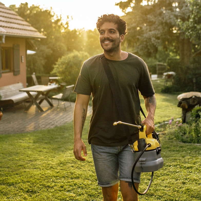 Using the Battery pressure sprayer 