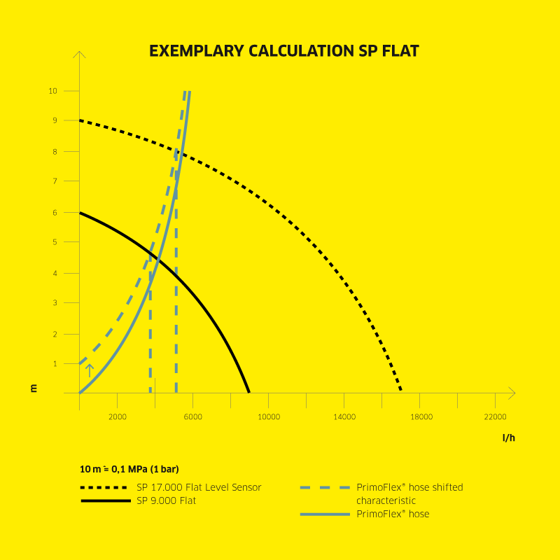 Kärcher submersible pumps curve