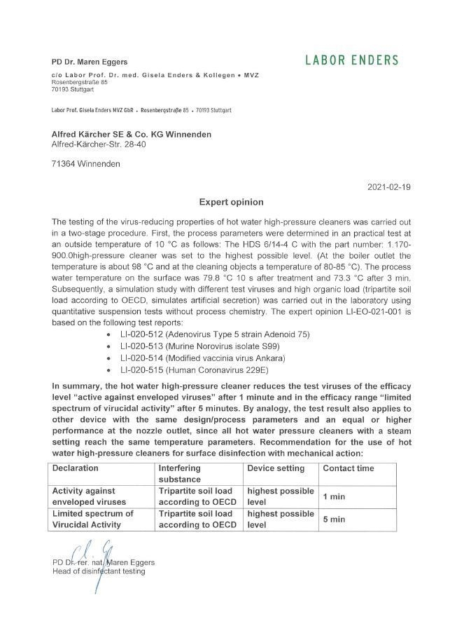 Expert opinion High-Pressure Cleaners