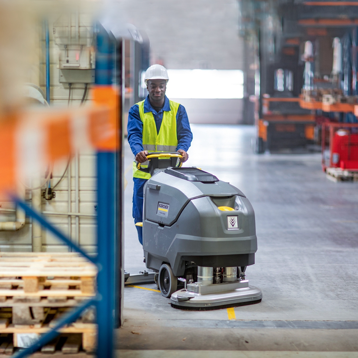 Data-based cleaning of production hall using Kärcher [SQ] ONE