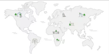 World map: Our social commitment World map: Our social commitment