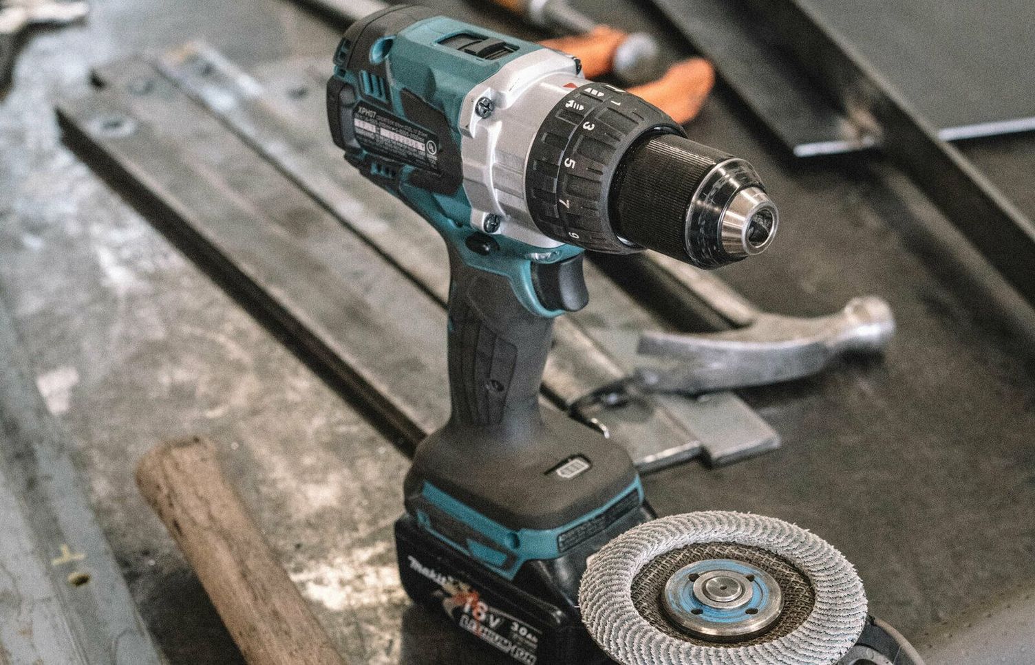 Various tools on a workbench