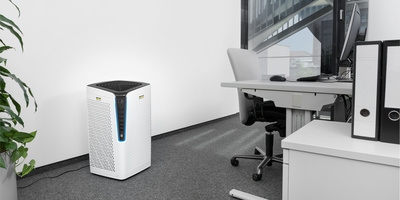 Air purifier in an office Air purifier in an office