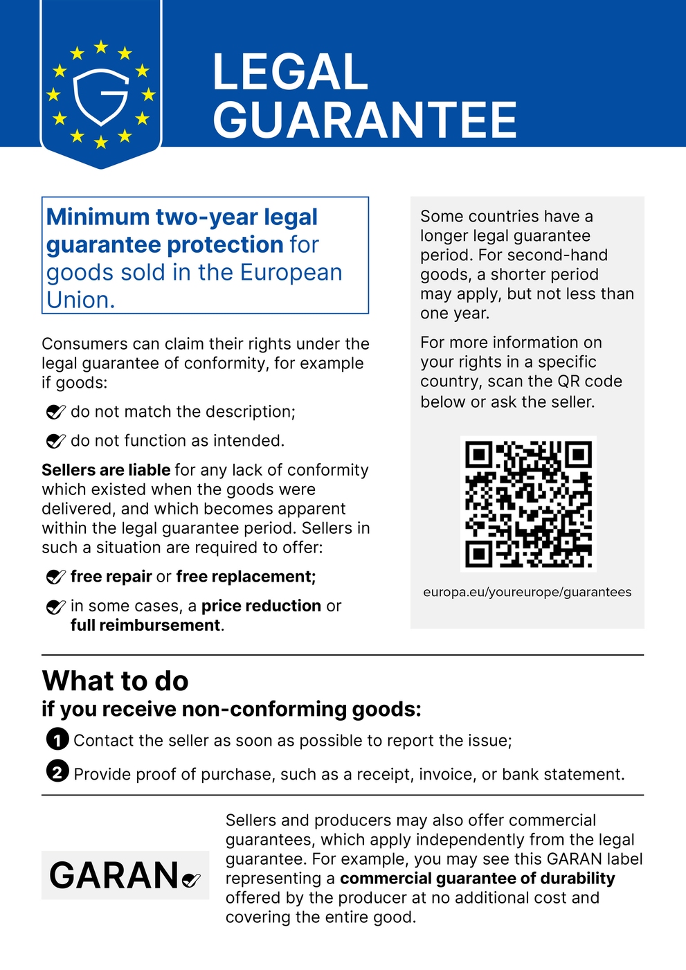 Legal Guarantee