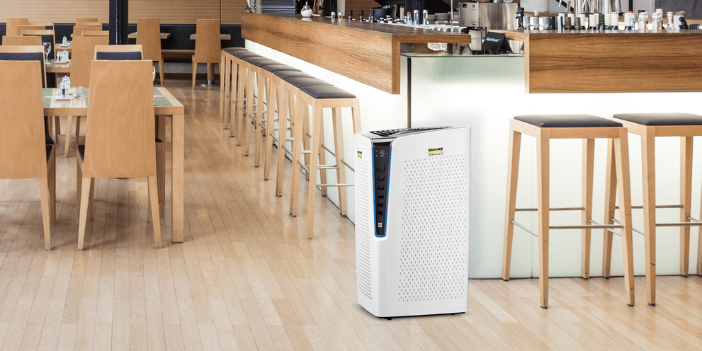 Kärcher AF 100 air purifier clean harmful substances and odours in gastronomy Kärcher AF 100 air purifier clean harmful substances and odours in gastronomy
