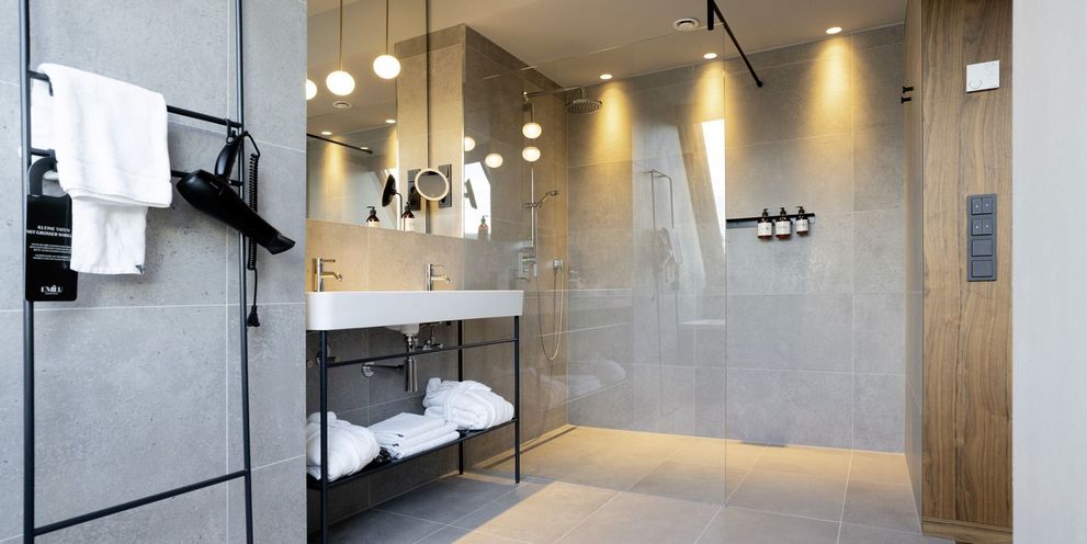 Cleaning the bathroom