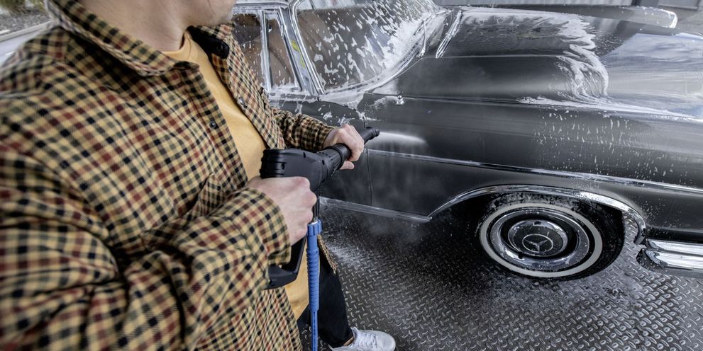 Kärcher power foam in the self-service wash system