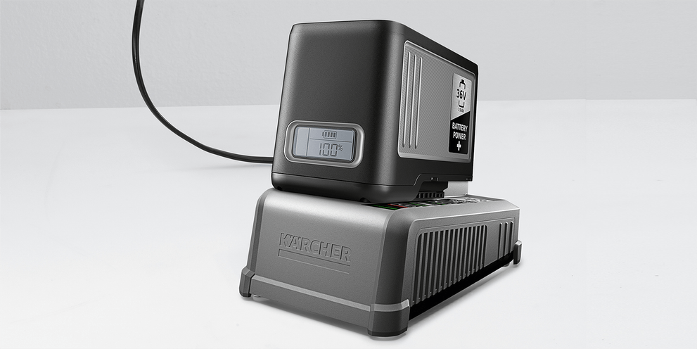 Battery is charging in charging station Battery is charging in charging station