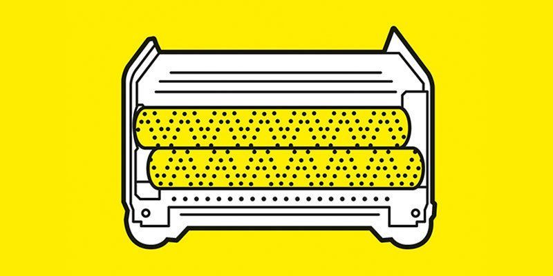 Roller brush head for Kärcher scrubber dryers