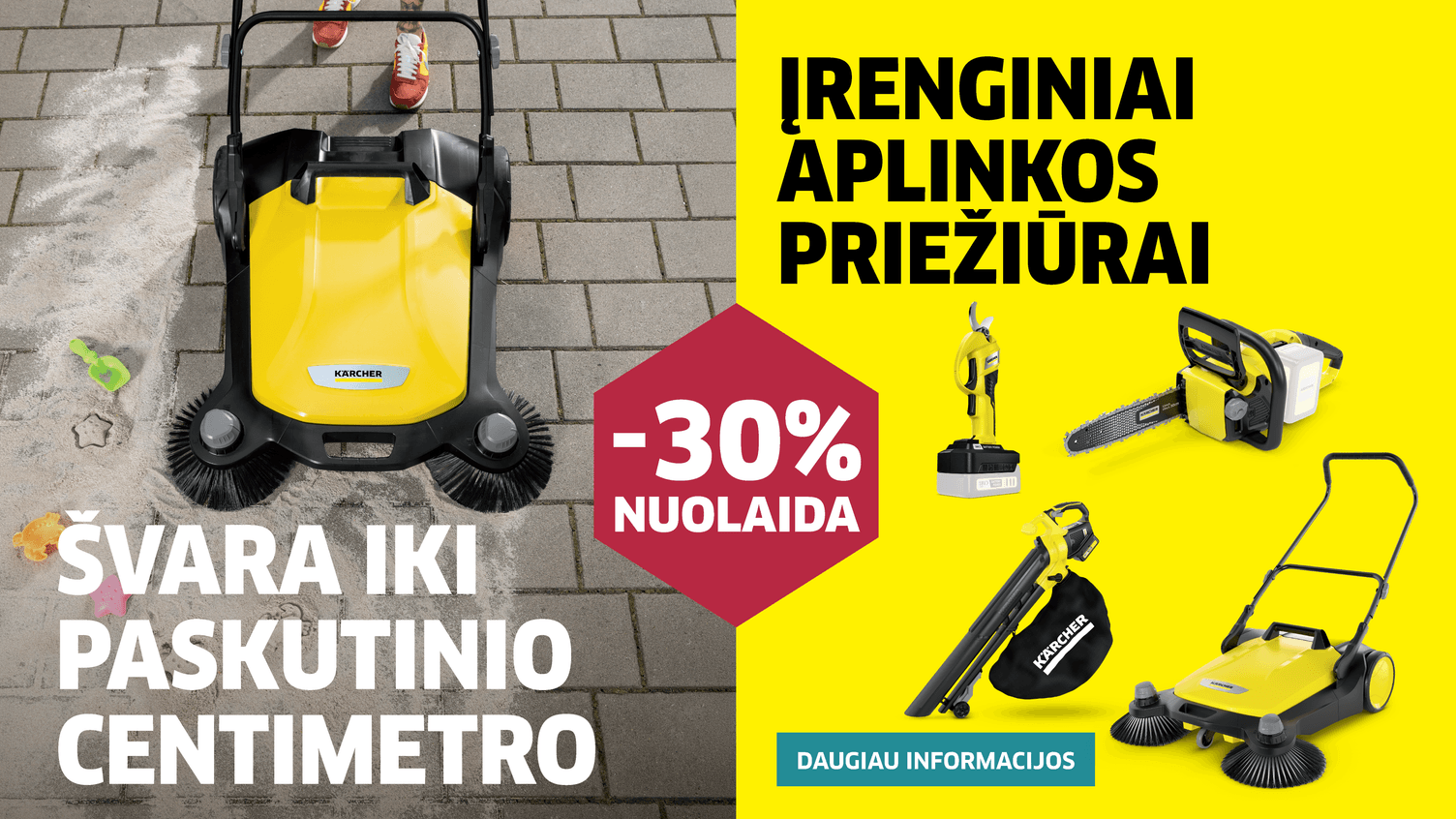 Karcher sodo technika su 30% nuolaida
