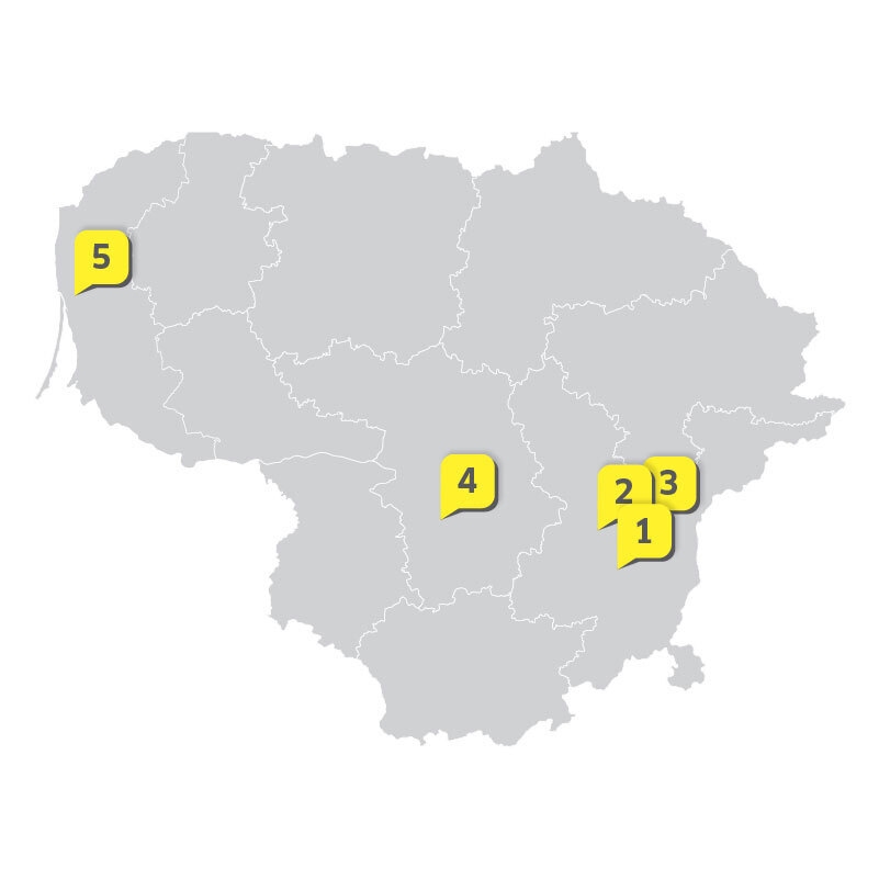 Karcher centru Lietuvoje zemelapis