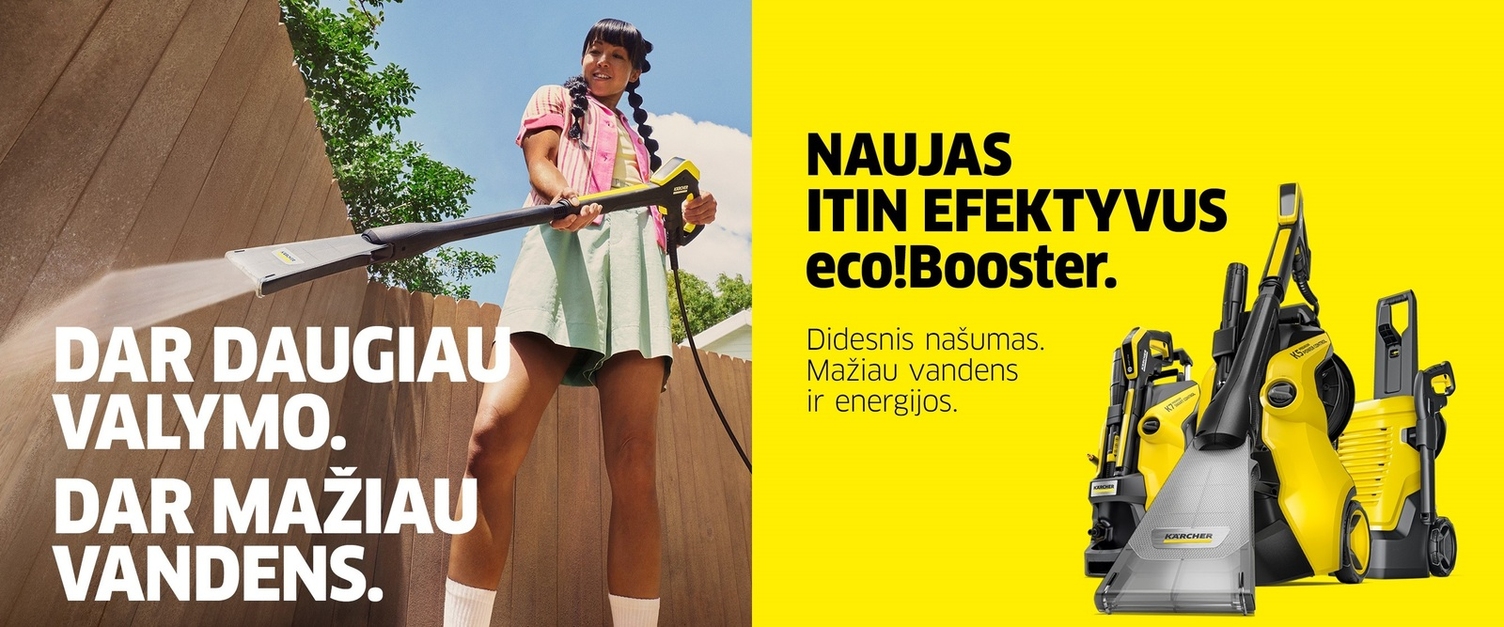 Taupykite vandenį su „Kärcher eco!Booster“