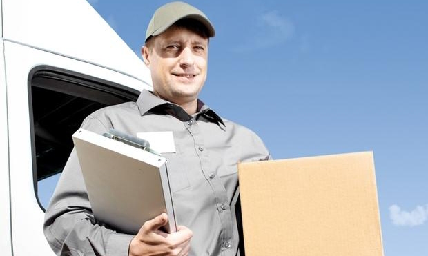 Person delivering a package