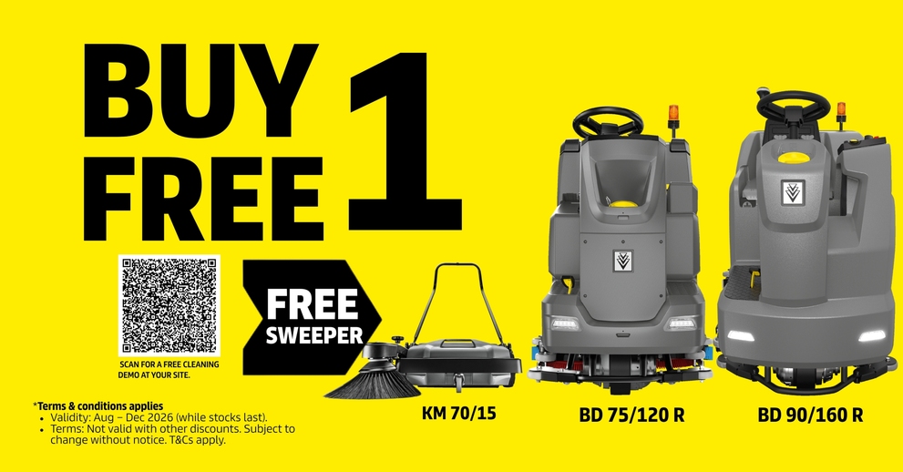 1 Scrubber for 1 Sweeper