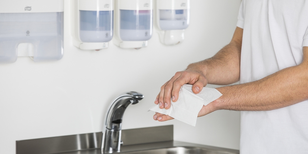 Hygiene station in production