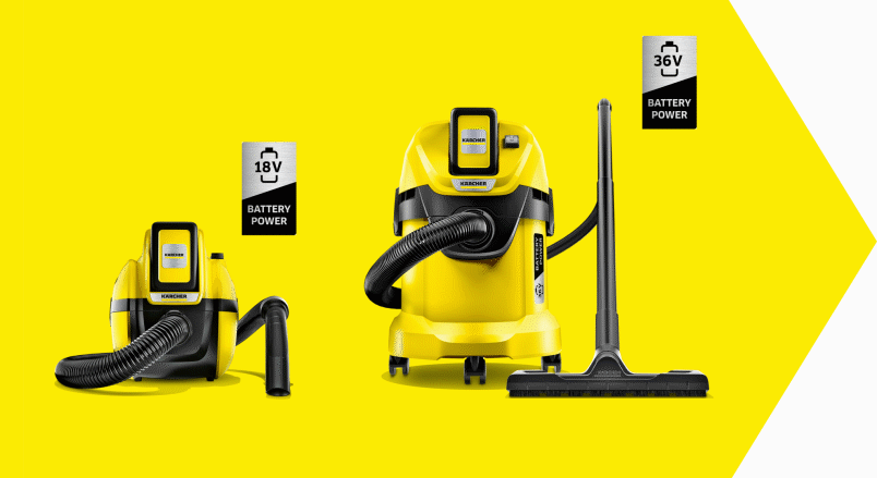 Front view of WD 1 compact battery and WD 3 battery