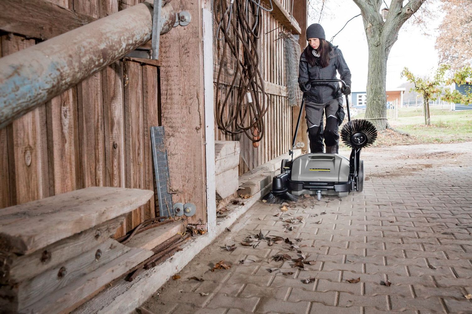 Clean the exterior of a chicken coop