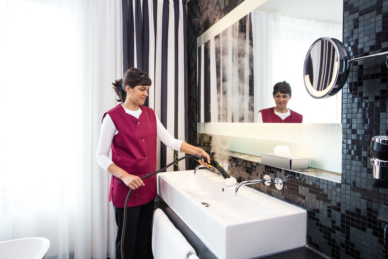 Use of steam cleaners