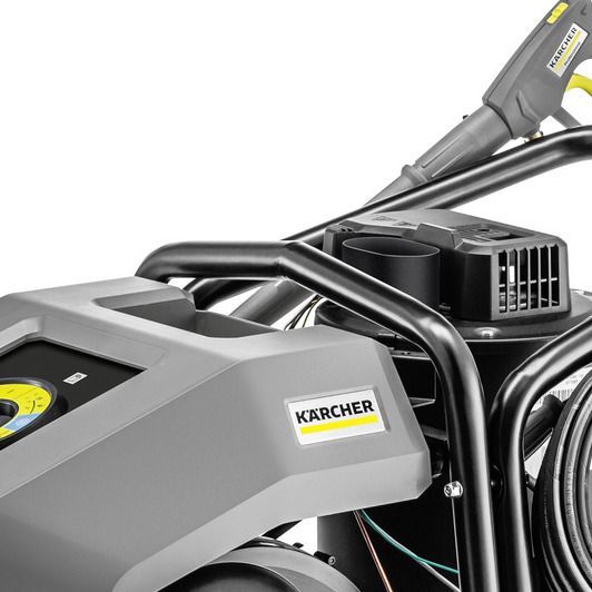 The tubular steel frame of the medium class hot water high-pressure cleaners