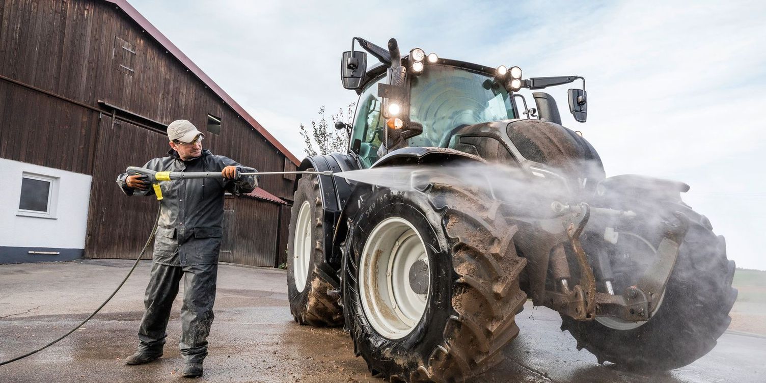 Cleaning agricultural machines and tools