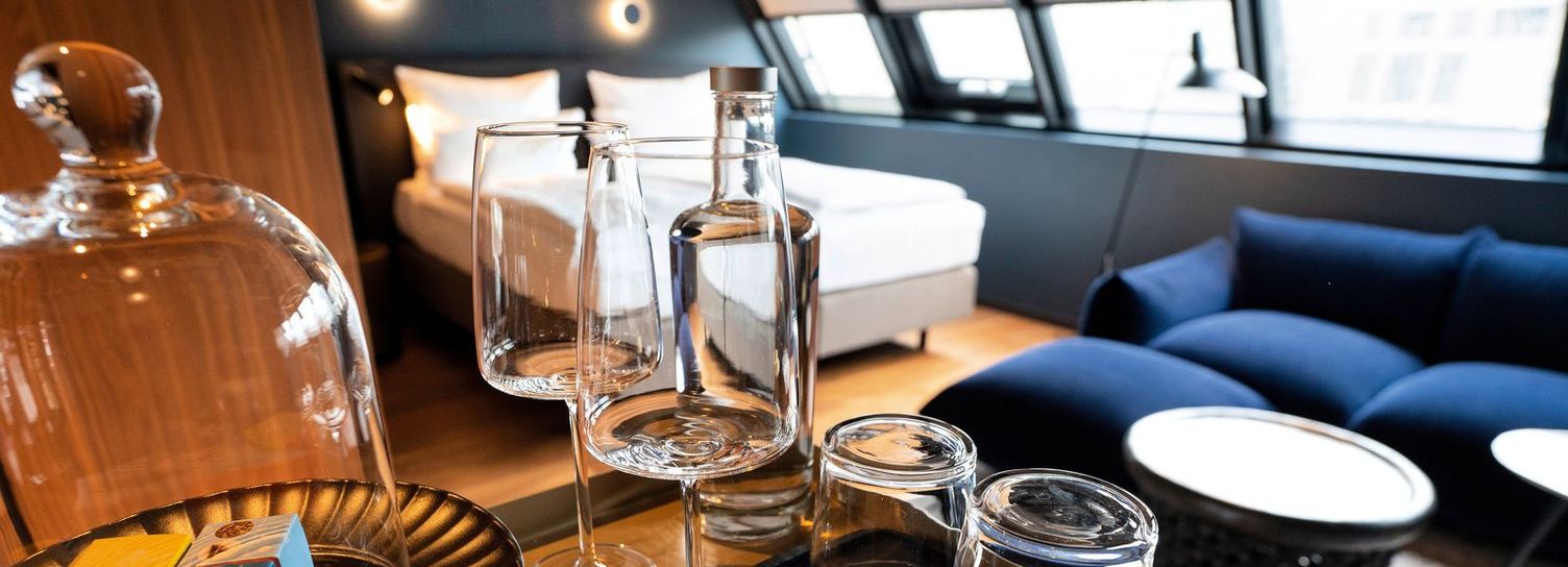 Minibar in hotel room