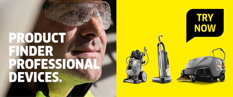 In no time at all, we'll show you the exact Kärcher Professional machine that best suits your specific cleaning task.