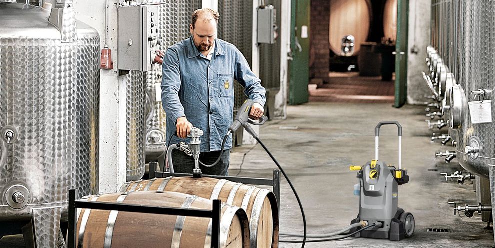 Cleaning in the farm shop