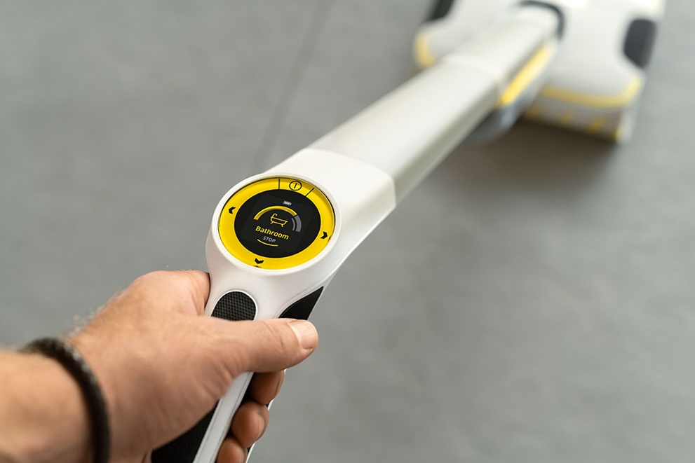 Special cleaning mode for bathroom cleaning for the Kärcher floor cleaner Special cleaning mode for bathroom cleaning for the Kärcher floor cleaner