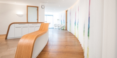 Interior view of a doctors practice