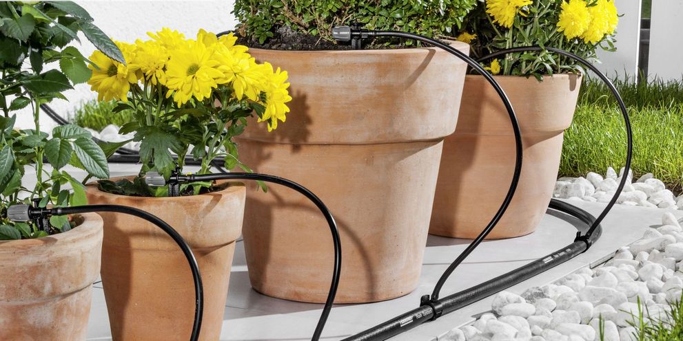 Topfbewässerung Blumenkästen Terrasse Balkon