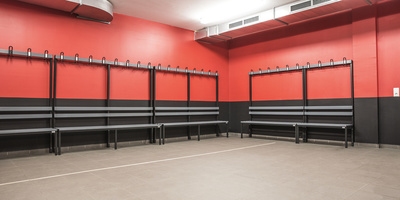 Empty locker room