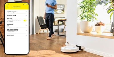 Access all cleaning functions via the app