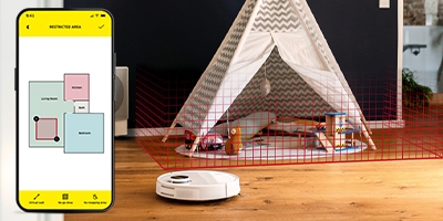 Setting up cleaning areas and no go areas in the Home Robots App