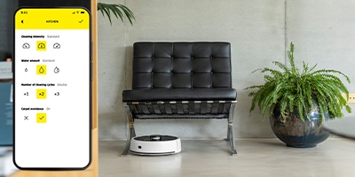 Robot vaccum cleaning under furniture