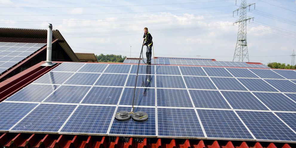 Cleaning solar and photovoltaic systems