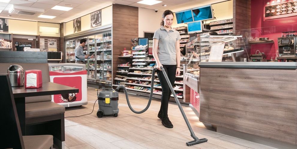 Cleaning shop floors