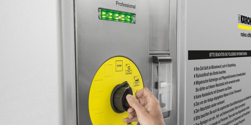 Time and prices for a self-service wash system Time and prices for a self-service wash system