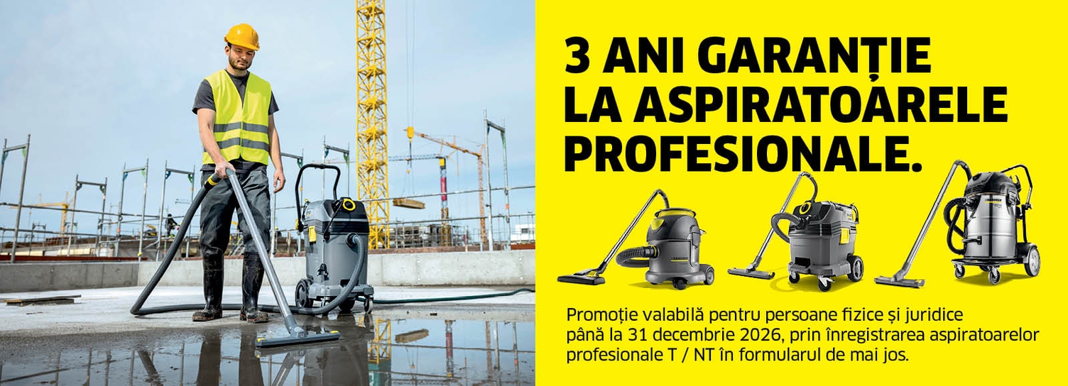 3 ani garantie aspiratoare profesionale