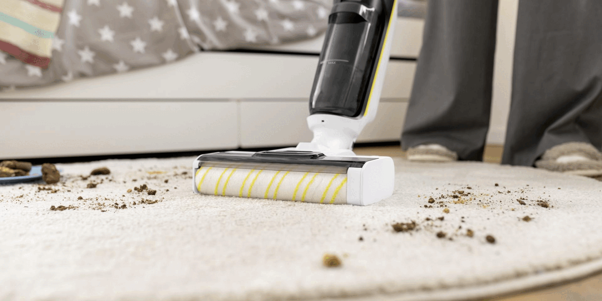 Vacuum mops on different kind of floors