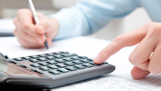 Person using a calculator