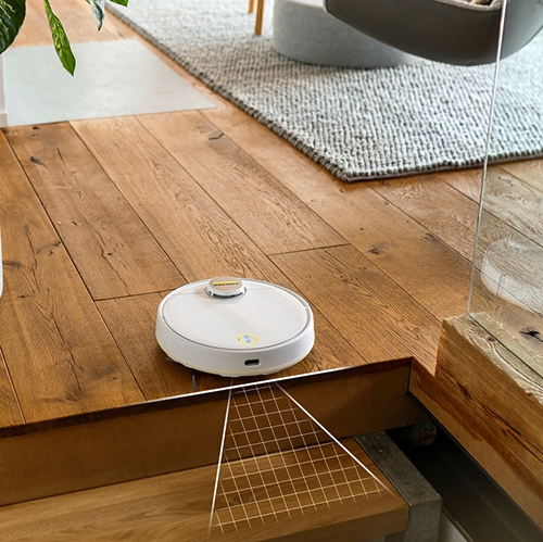 Fall sensors indicate when there are stairs