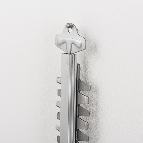 Pole hedge trimmer blade is protected