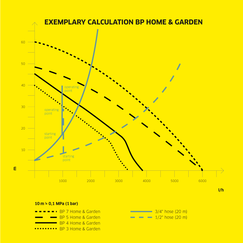 Pump performance curve BP
