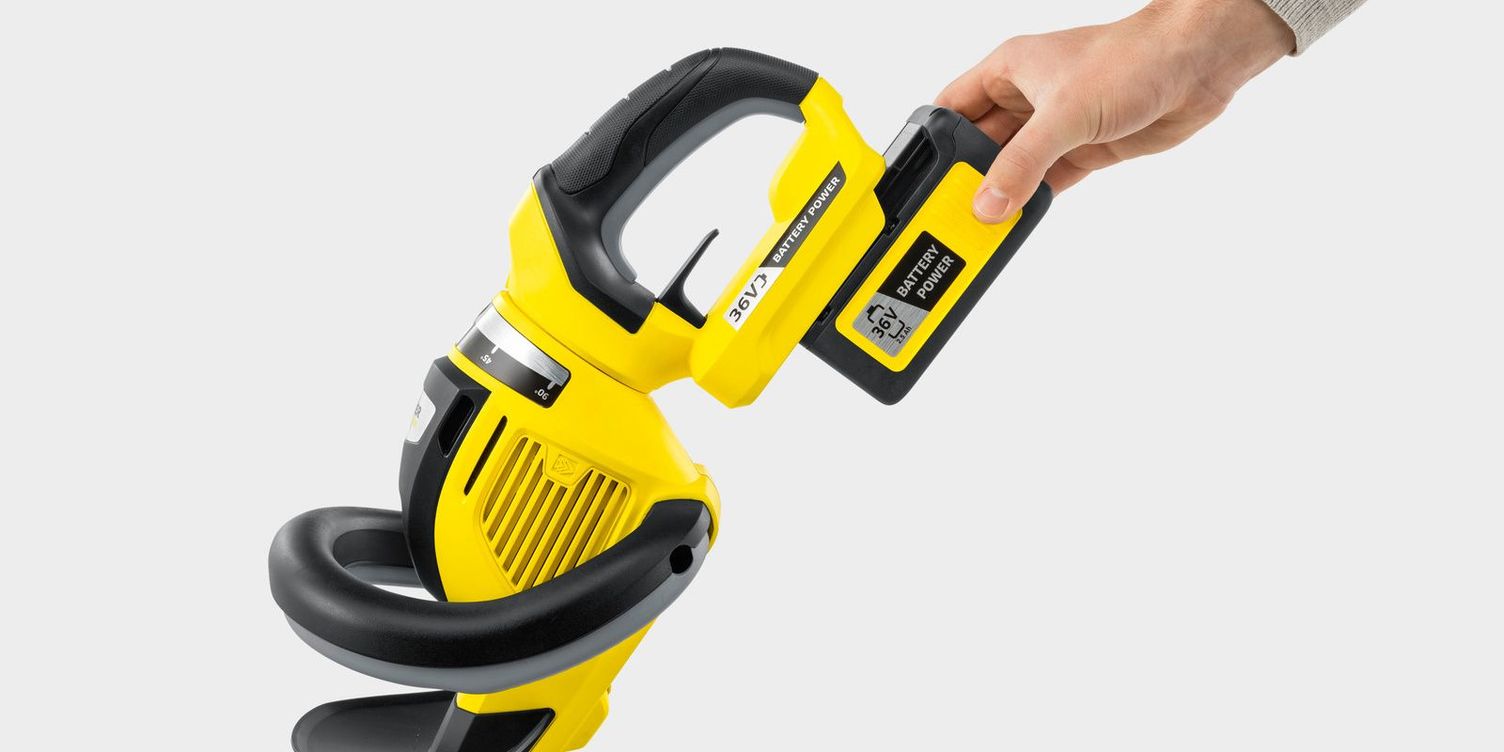 Changing the battery in the Kärcher battery hedge trimmer